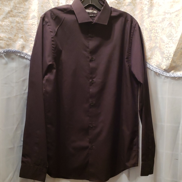 MEN CEDAR WOOD STATE SLIM FIT BLK SHIRT SZ 15.5 - Picture 1 of 7
